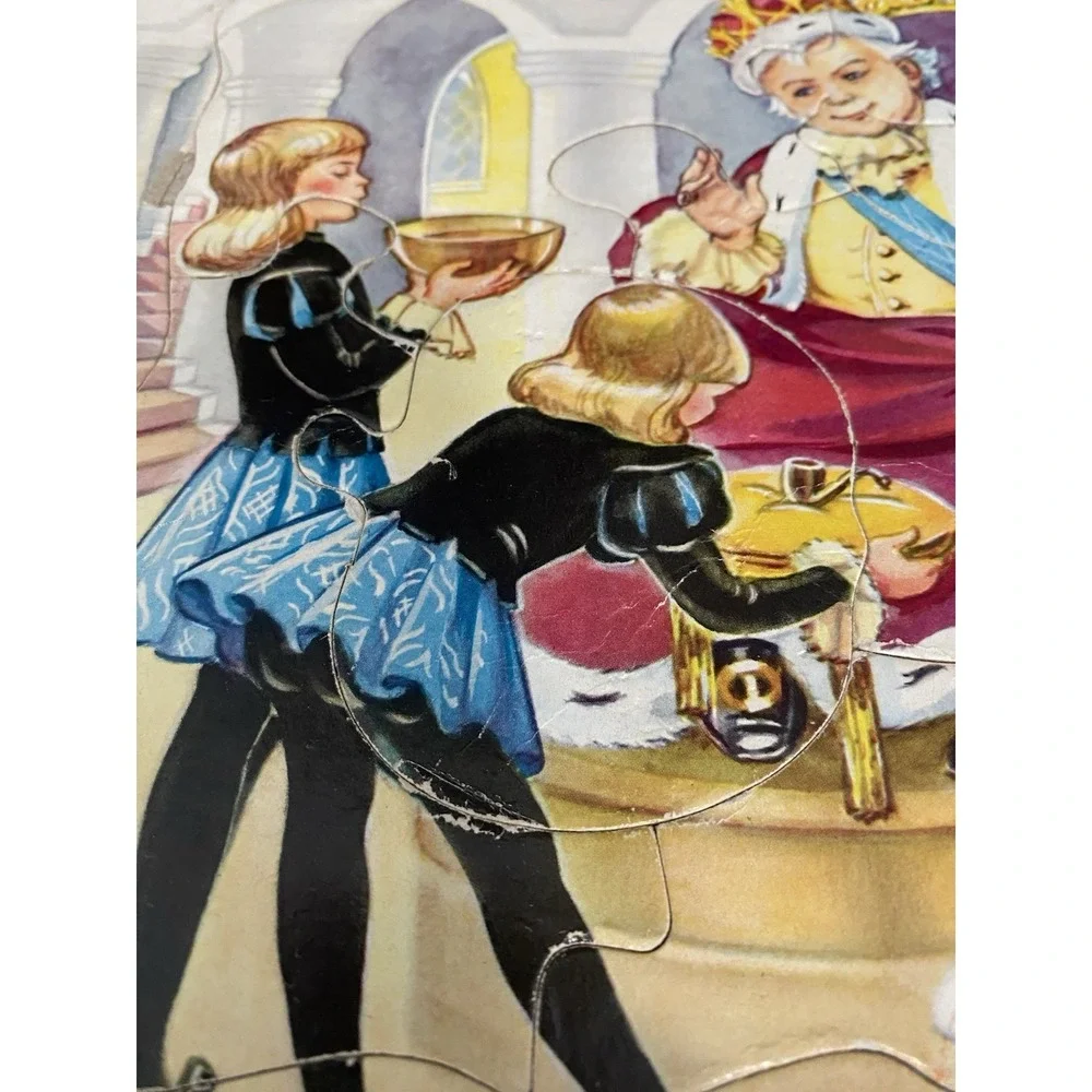 Platt & Munk Vintage Puzzle‎ Cardboard Old King Cole Nursery Rhyme Made in USA